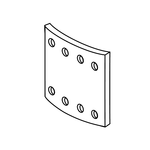 Р/к тормозных накладок на 1 мост а/м МАЗ 54326 (9919)